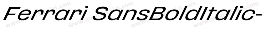 Ferrari SansBoldItalic字体转换